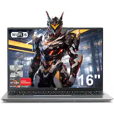 Wi-Fi 6
Metal Shell
AMD Ryzen
AMD Radeon 6000 Series 9 Graphics
16"