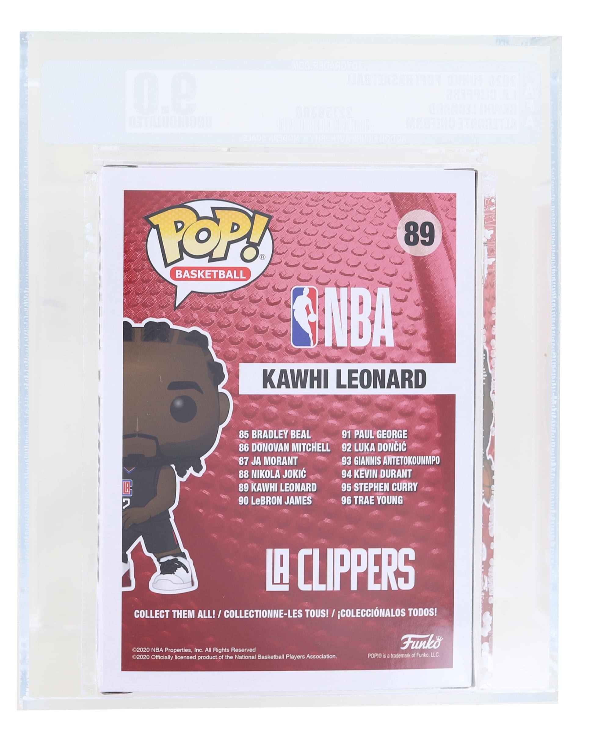 COM OYGRADER BASKETBALL 1909 FUNKO 2020 9.0 22/58360 CHANOJA CUPPERS MWA A A OSTAIURIONU ADHRATI SCALL HODERN CRORIN SUes ORTON POP! 89 BASKETBALL NBA KAWHI LEONARD LA 85 BRADLEY PAE8 91 PAUL GEORGE 86 DONOVAN MITCHELL 92 LUKA DONCI 87 JA MORANT 93 GIANNIS ANTETOKOUNMPO 88 NIKOLA JOKI 94 KEVIN DURANT 89 KAWHI LEONARD 95 STEPHEN CURRY 90 LeBRON JAMES 96 TRAE YOUNG A CLIPPERS COLLECT THEM ALL! / COLLECTIONNE-LES TOUS! COLECCIONALOS TODOS! 2020 All Reserved Funko NBA Properties, Inc. Rights Reserved. 2020 Officially licensed product of the National Basketball Players Association. POP! is a trademark of Funko, LLC.