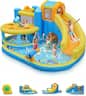 Winado - Outdoor Inflatable Water Slide with Curve Slide, Whack-a-Mode Inflatable Bounce House w/Crawl Tunnel, Splash Pool & Jump