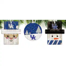 Fan Creations - Kentucky Wildcats 3-Pack Ornament Set - Multicolor