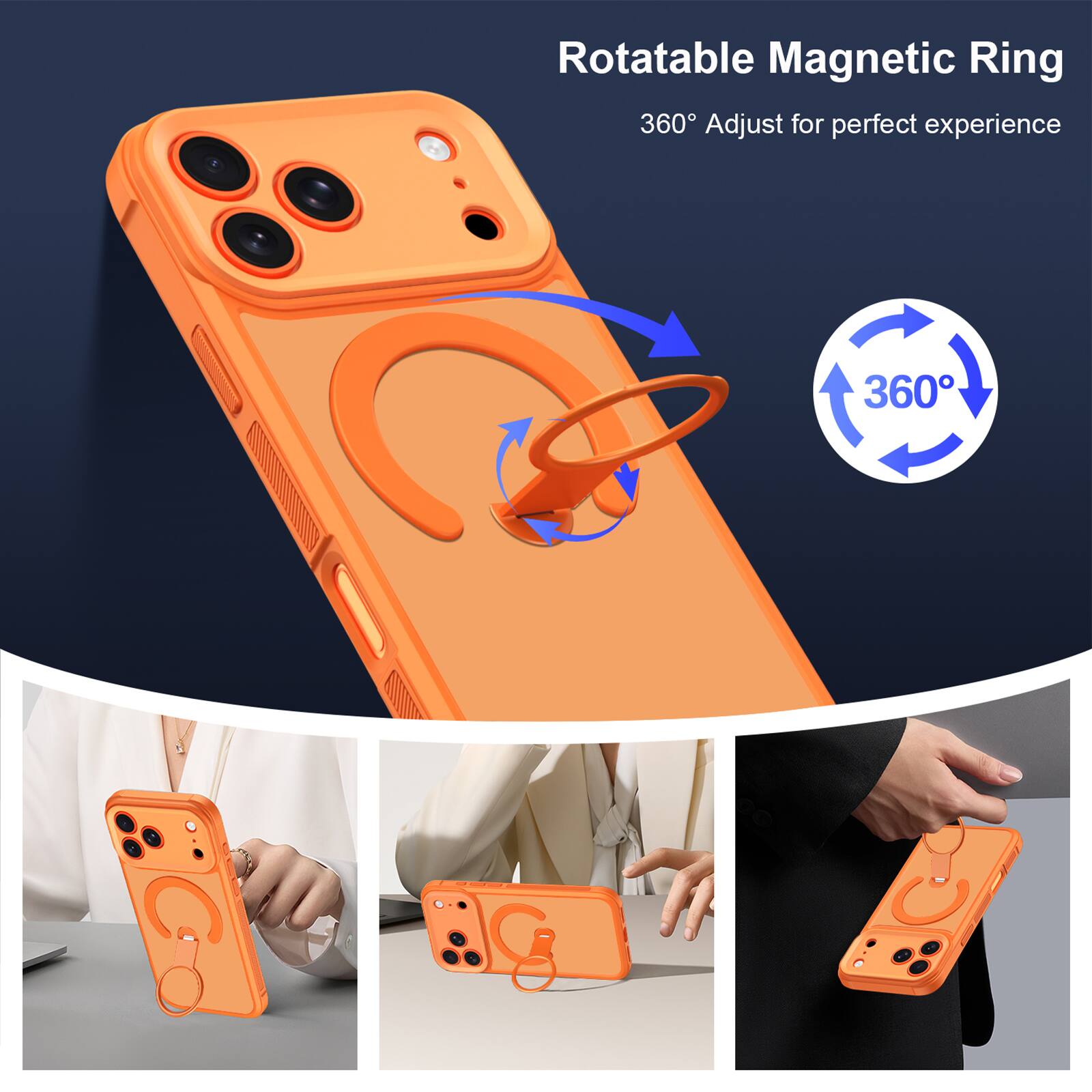 Rotatable Magnetic Ring  
360° Adjust for perfect experience