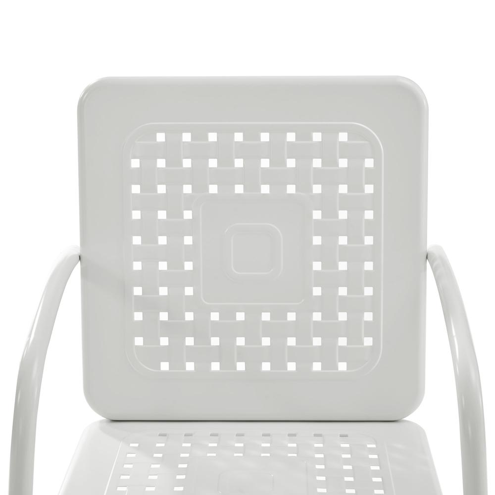 Alt View 1. Crosley Furniture - Bates 3Pc Retro Outdoor Bistro Set - Bistro Table & 2 Armchairs - White Gloss.