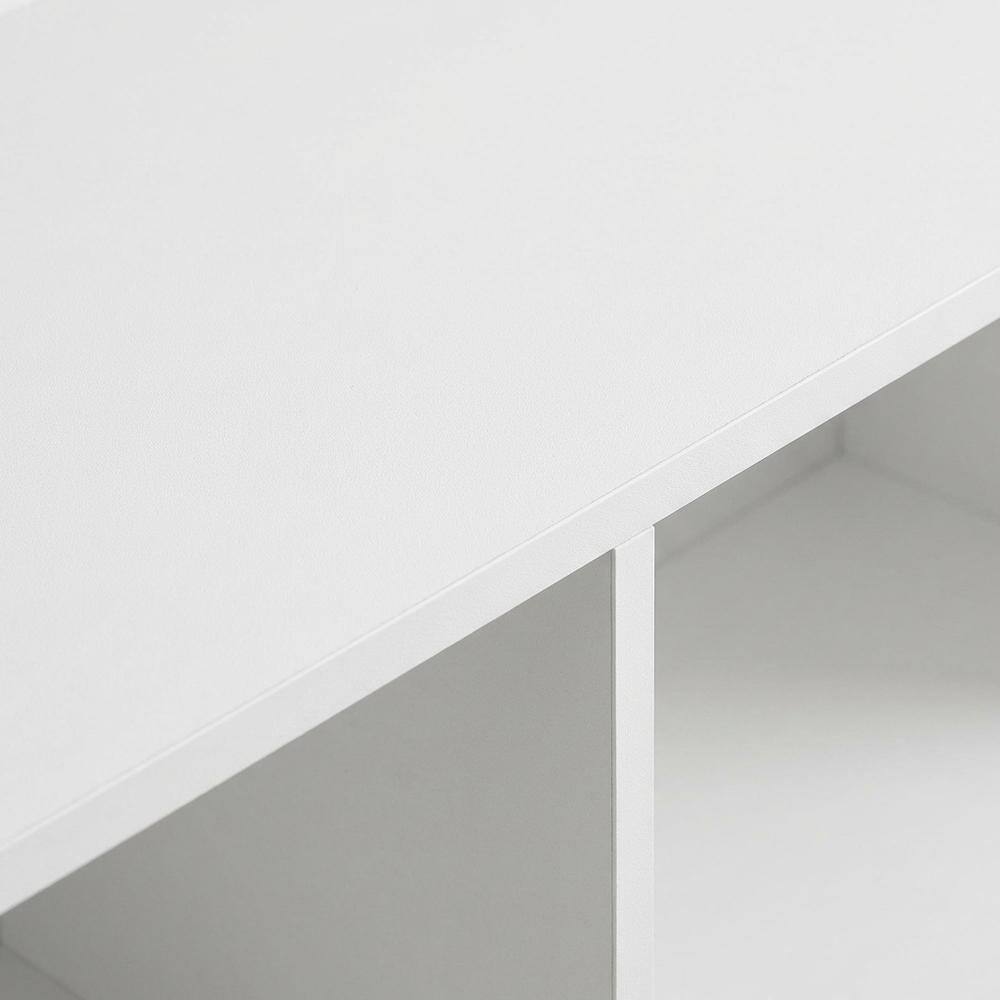 Alt View 1. FurniFact - Engineered Wood bookcase with clean design for versatile storage - White.