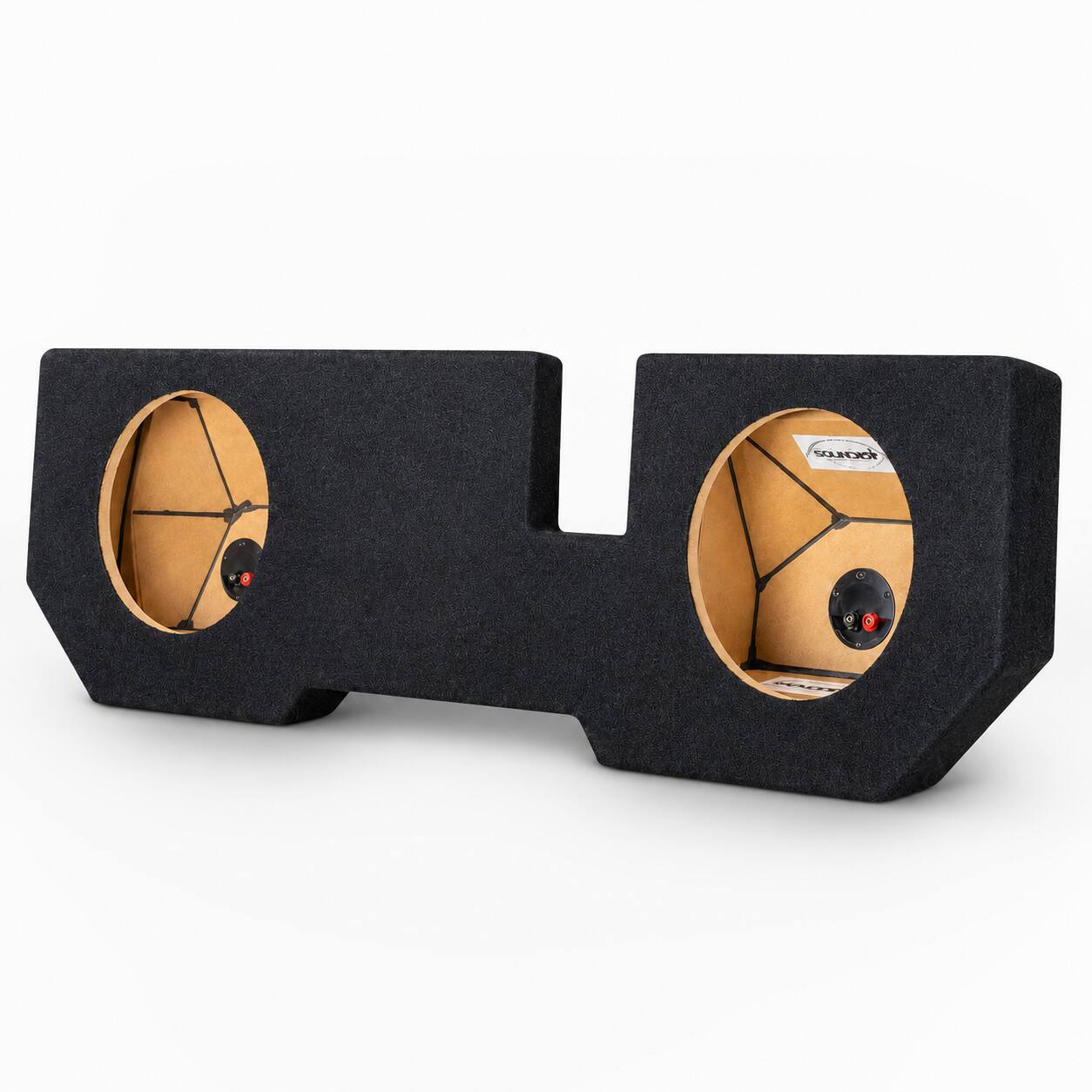 Alt View 2. SoundBox - SoundBox LCE-D003/10U, Ram Quad / Crew Cab Dual 10 Subwoofer Enclosure, 2002-2018.