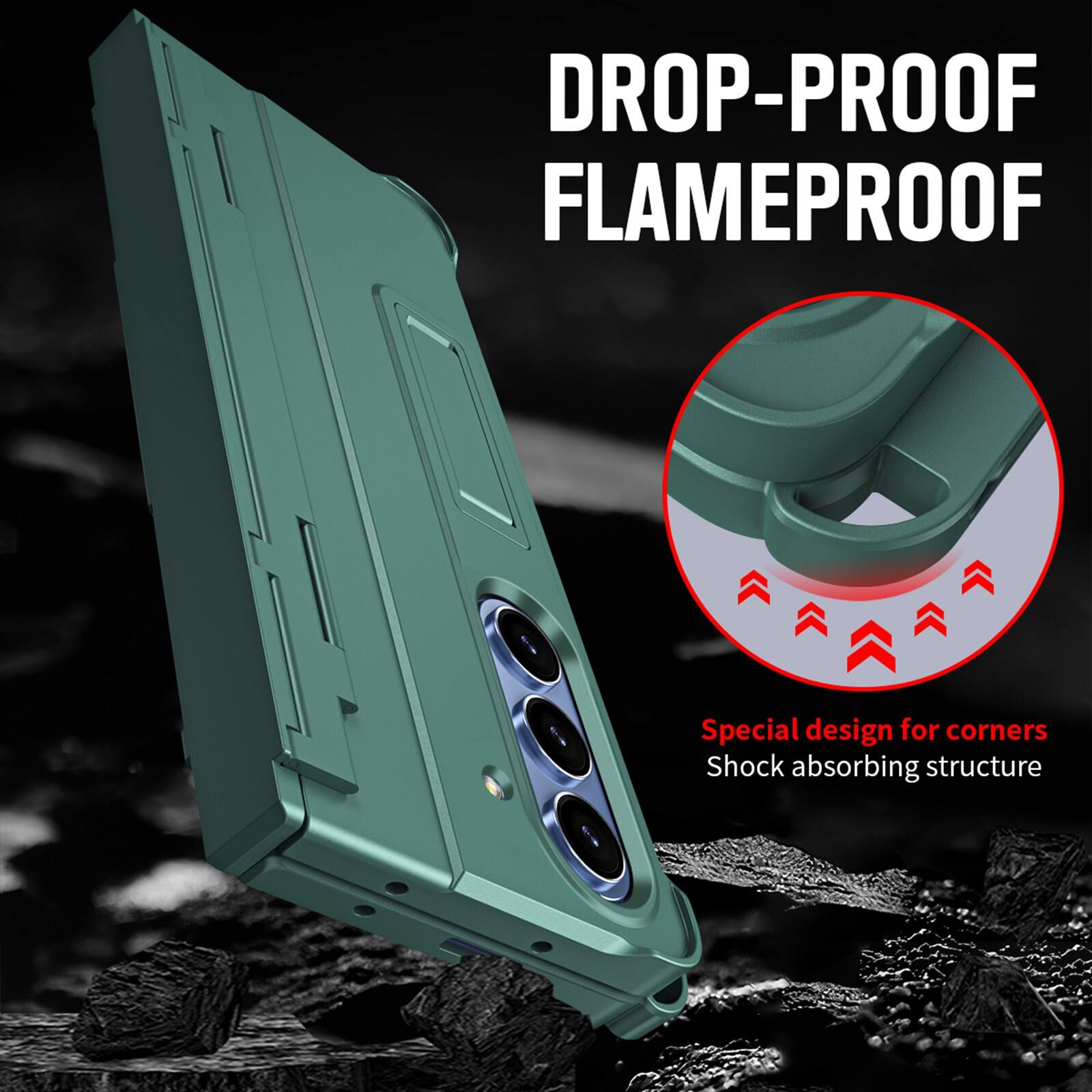 DROP-PROOF FLAMEPROOF

Special design for corners
Shock absorbing structure