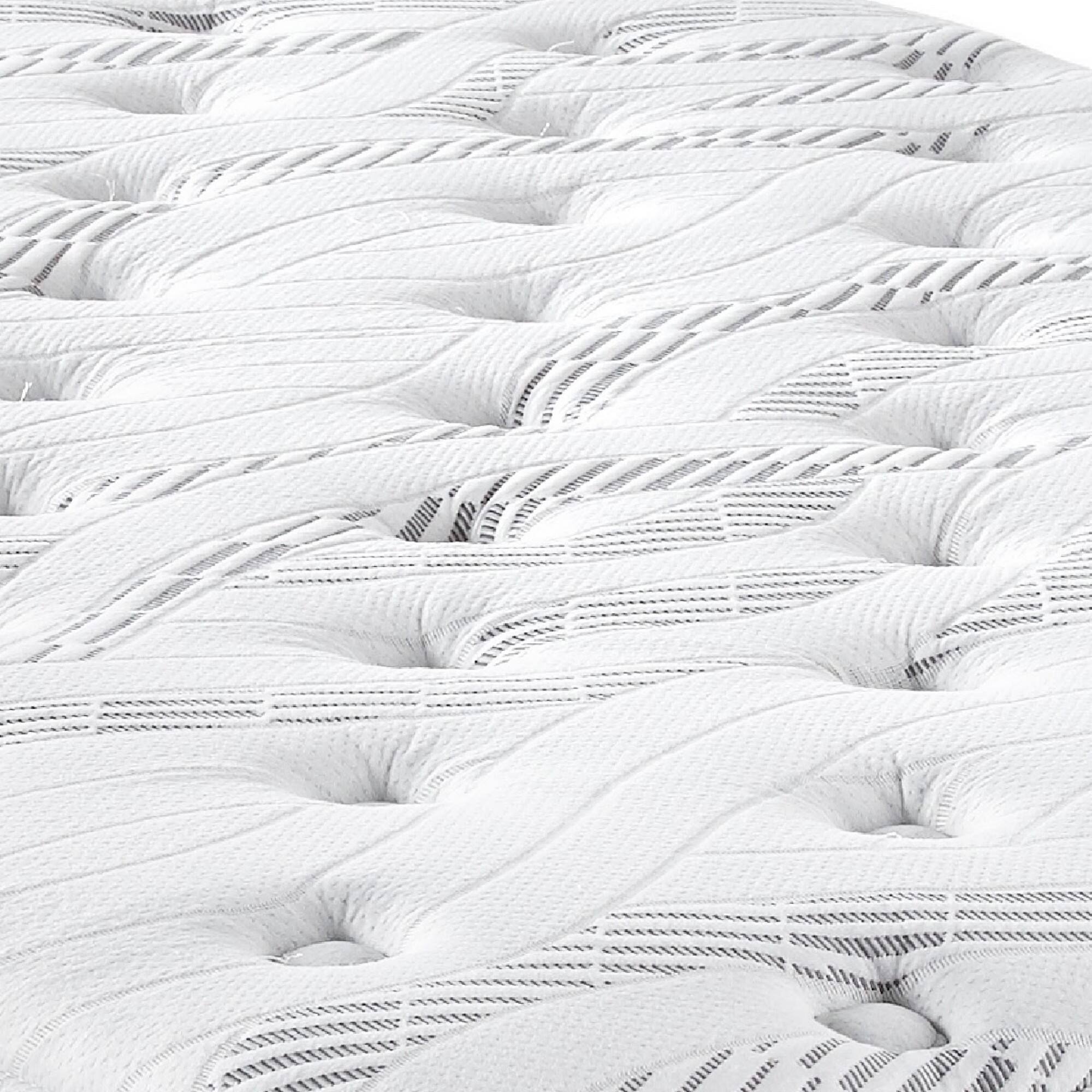 Alt View 3. Glintex - 10-Inch King Medium Firm Quilted Hybrid Mattress，Cooling Fabric, Gel Memory Foam, and Edge-Wrapped Coils, CertiPUR-US - Black White.