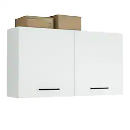 Madesa - Garage and Utility Room Wall Storage Cabinet with 2 Doors 47"L - White