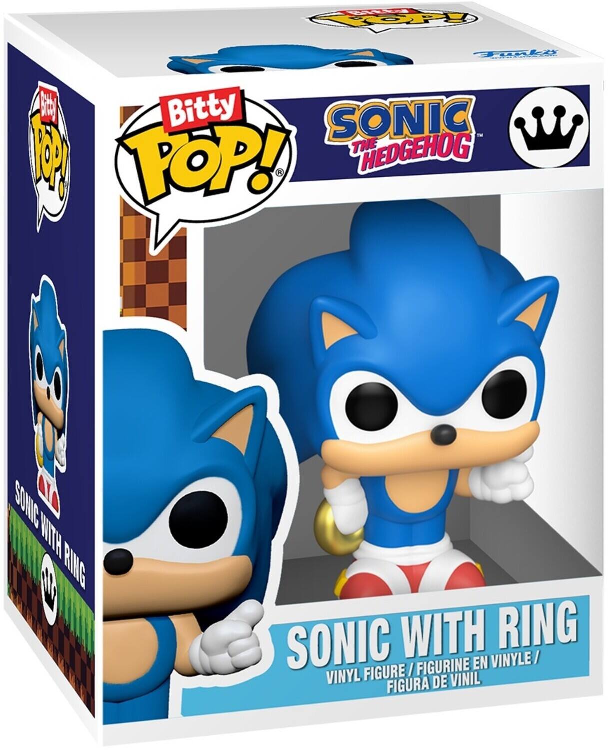 Ta TOP Fi F Bitty SONIC T P THEDGEHOG POP! SONIC WITH M RING SONIC WITH RING FIGURINE EN VINYLE/ VINYL FIGURE I FIGURA DE VINIL