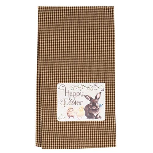 BreeBe - Happy Easter Bunny & Chicks Dish Towel - Multi