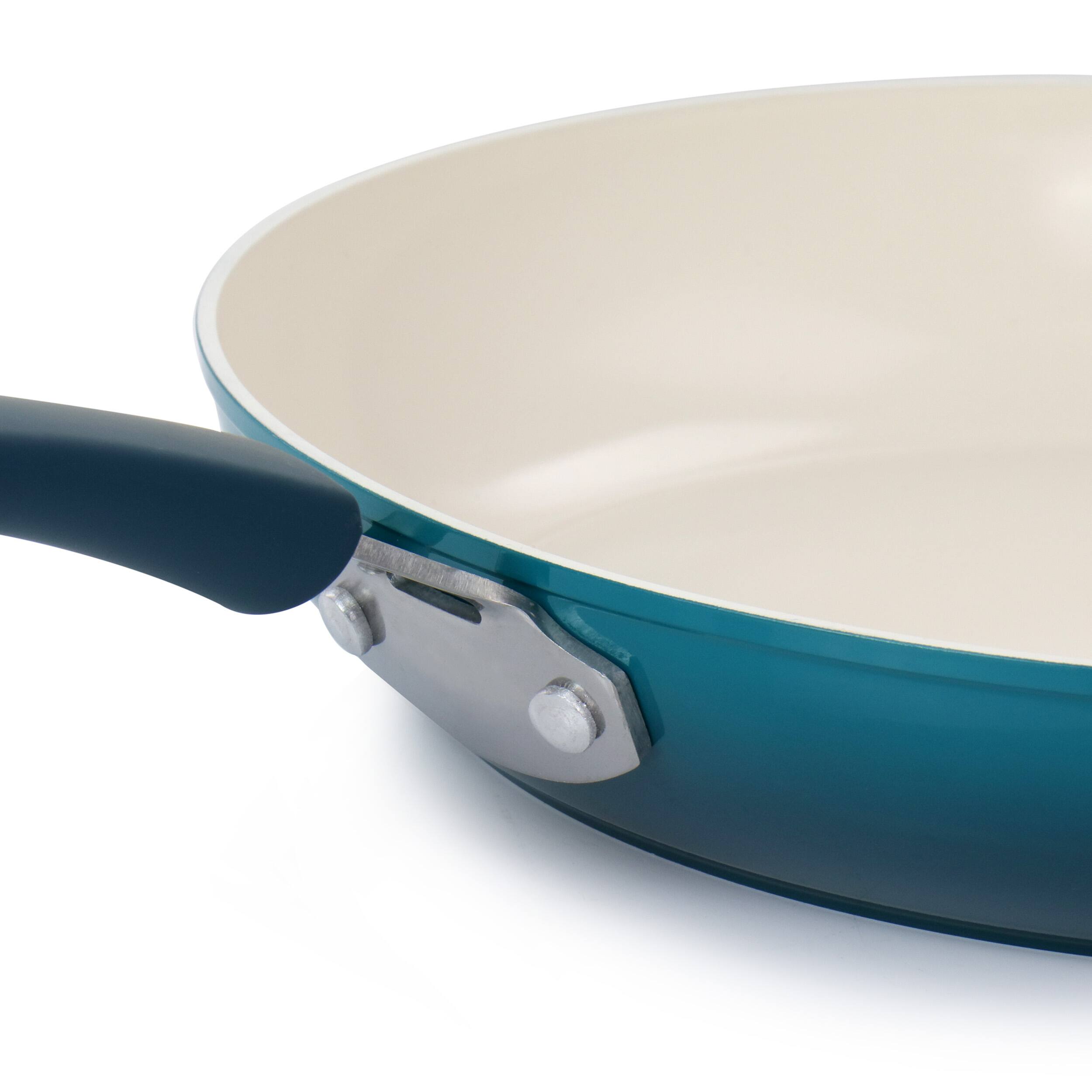 Alt View 2. Oster - Oster Corbett 12 Inch Nonstick Aluminum Frying Pan in Blue - Blue.