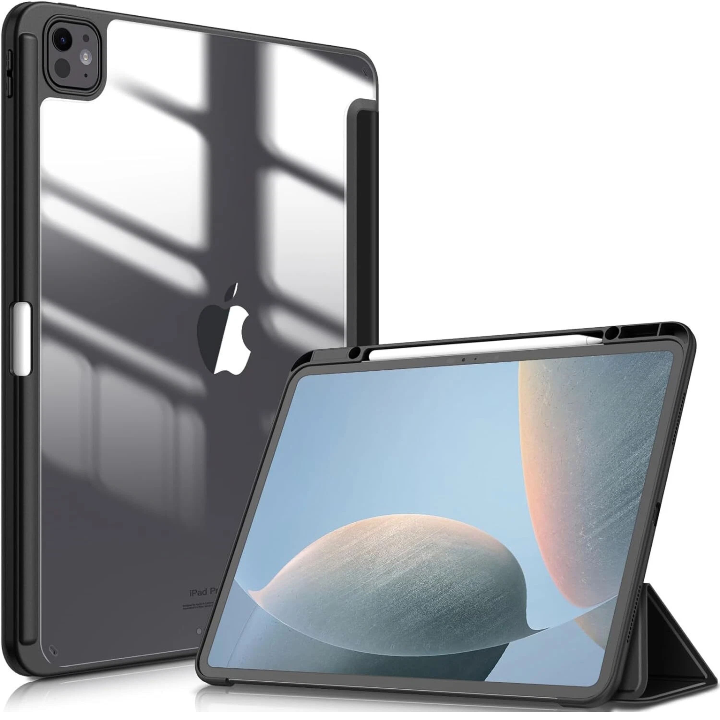 Kitcheniva - Slim Hybrid Case For iPad Pro 13 Inch M4 2024 Shockproof Protective Cover With Pencil Holder - Black price history on PriceWatchPro
