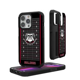 Keyscaper - NCAA - Georgia Bulldogs Logo Field iPhone Rugged Case - 15 - Multicolor