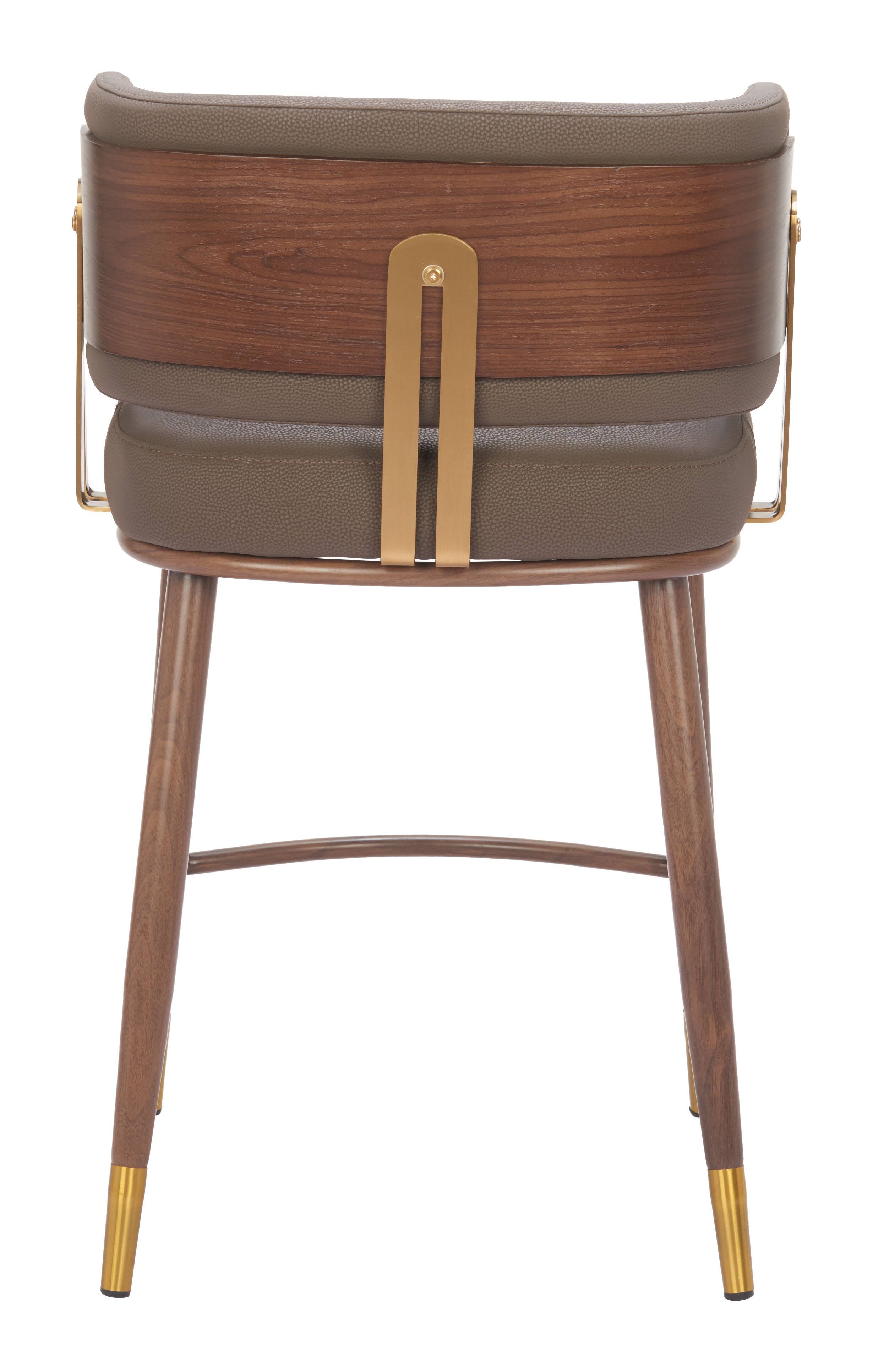 Angle. Hivvago - Brew Counter Stool Brown & Walnut - Brown & Walnut.