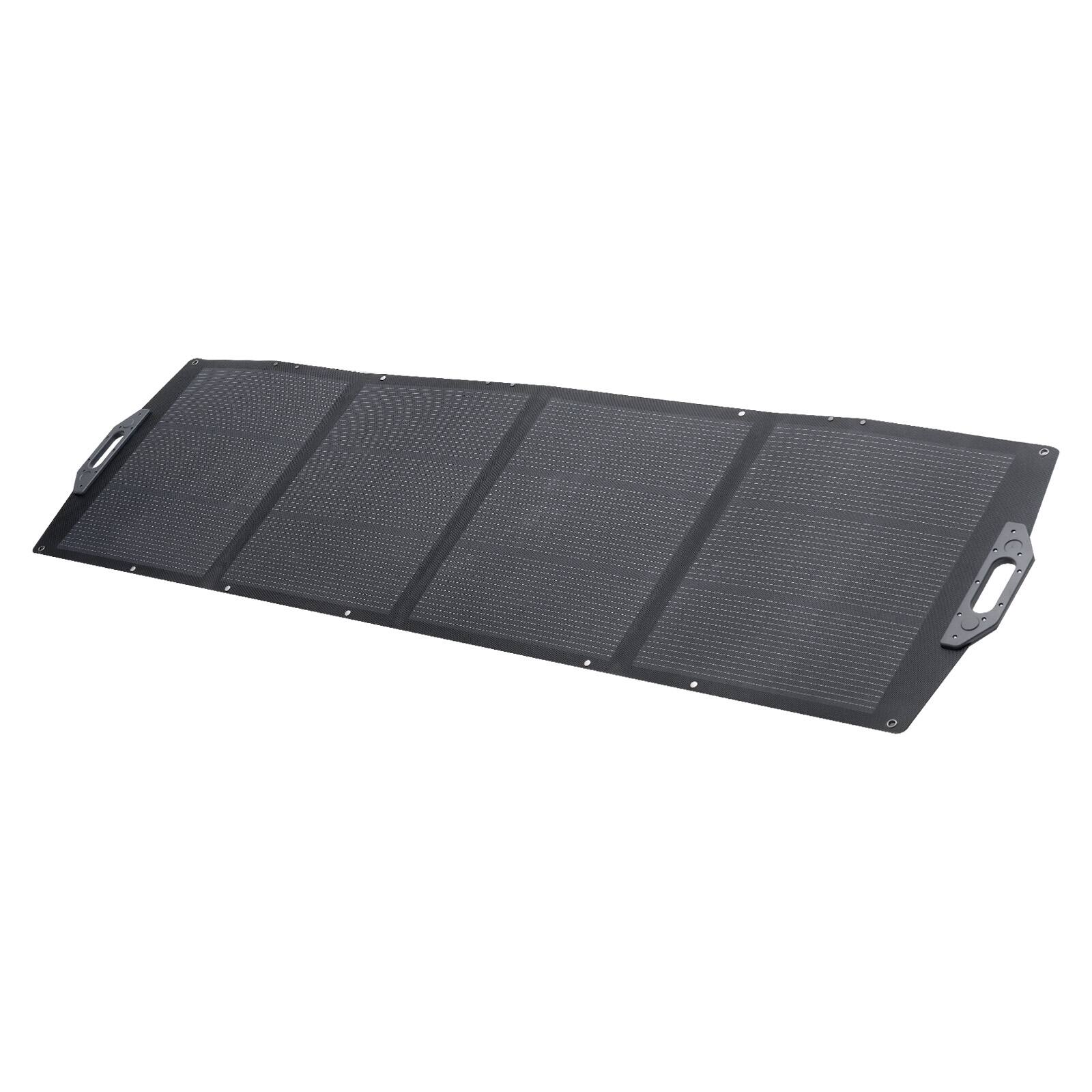Alt View 5. VEVOR - 200W Foldable Solar Panel, 24% High-Efficiency Portable Monocrystalline Solar Panel Charger with MC4 Output, USB-A - Black.