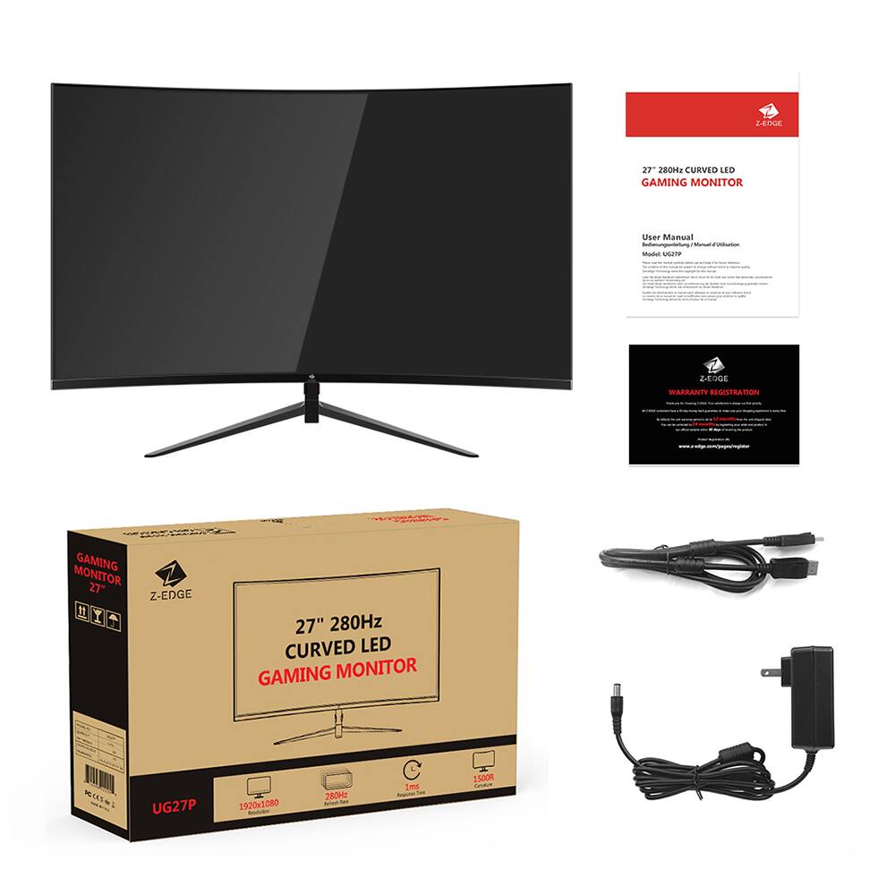 27" 280Hz CURVED LED GAMING MONITOR
User Manual
Model: UG27P
1920x1080
280Hz
1500R

WARRANTY REGISTRATION
GAMING MONITOR 27" Z-EDGE