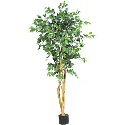 Front. BreeBe - 5' Ficus Tree w/756 Lvs - Green.