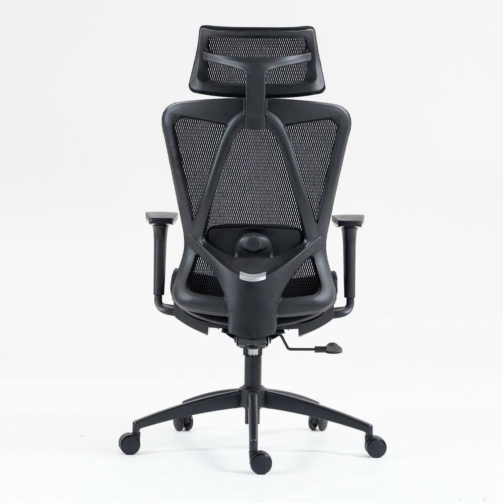 Alt View 3. Kadyn - High Back Mesh Office Chair, 3D Adjustable Armrests, Breathable Ergonomic Design, 360° Swivel, Black - Black.