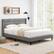 Alt View 4. Costway - Queen Bed Frame with Wingback Headboard Linen Upholstered Platform Bed - Grey.