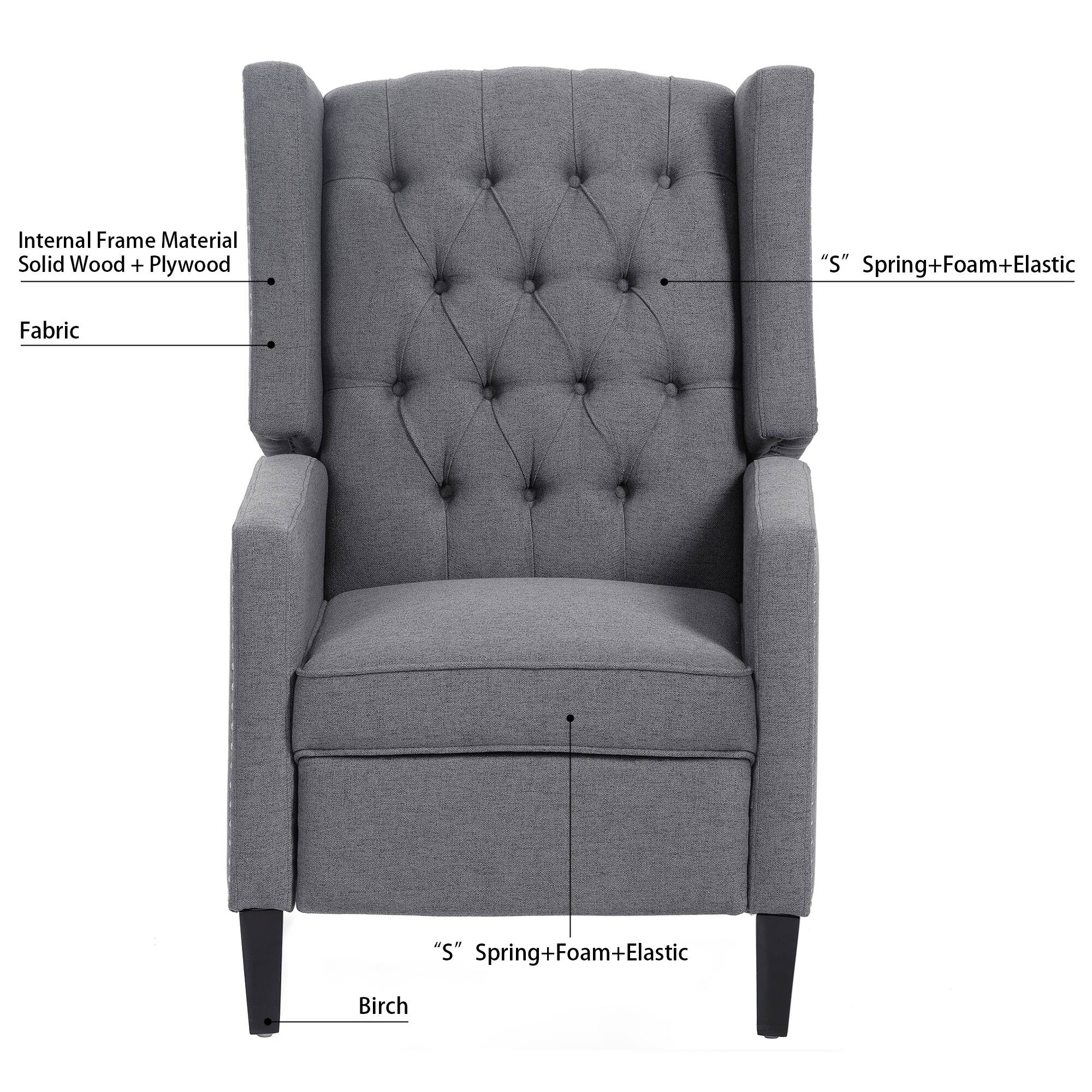 Internal Frame Material: Solid Wood + Plywood  
"S" Spring+Foam+Elastic  
Fabric  
Birch