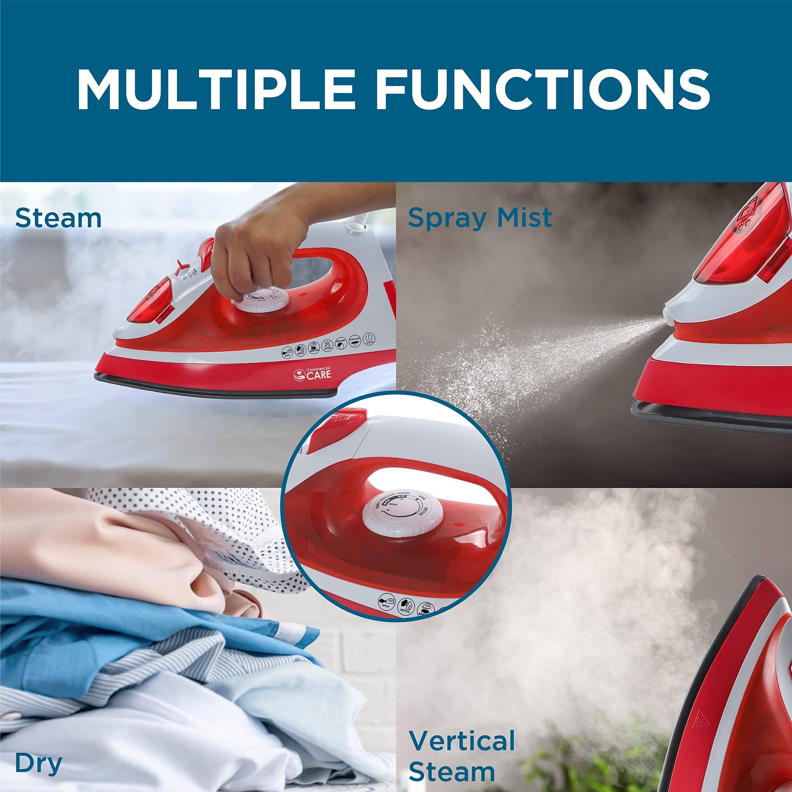 MULTIPLE FUNCTIONS

Steam
Spray Mist
Dry
Vertical Steam