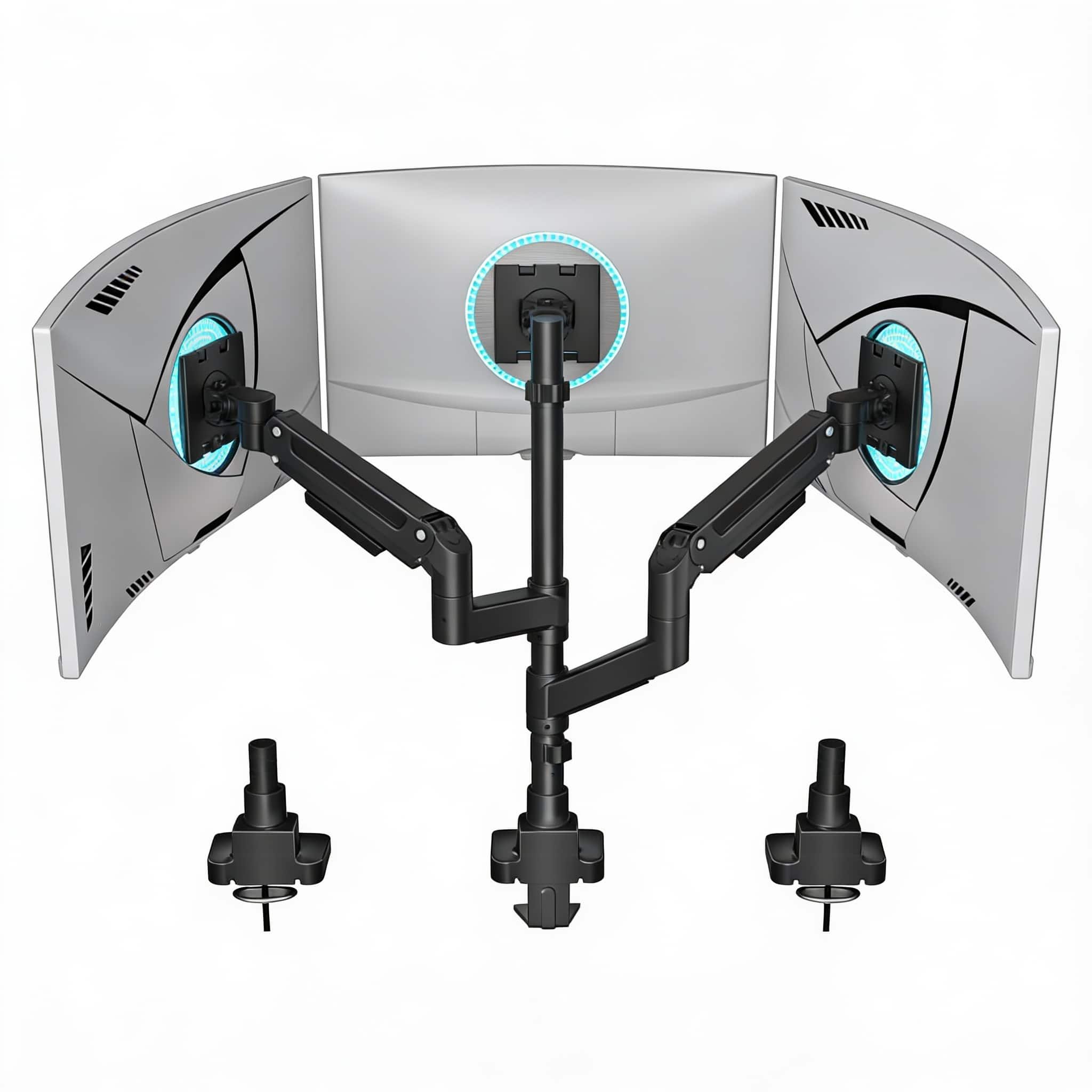 Frangdom - Gas Spring Monitor Arm Monitor stand - Triple Ultrawide 13-49" 44lbs