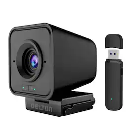 Delton - C50 1080p Webcam with USB Dongle - Black