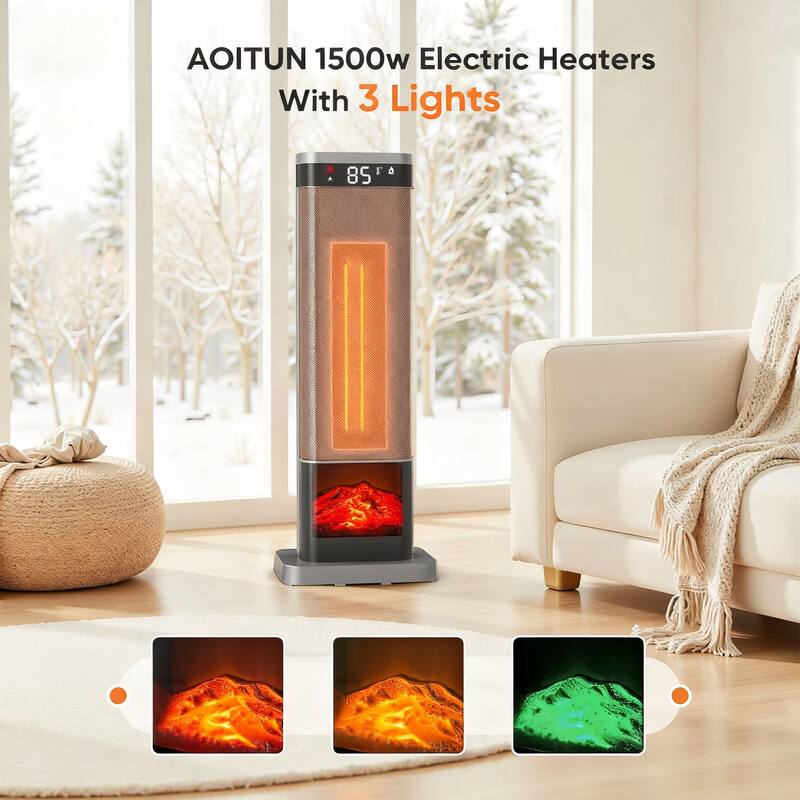 AOITUN 1500w Electric Heaters With 3 Lights