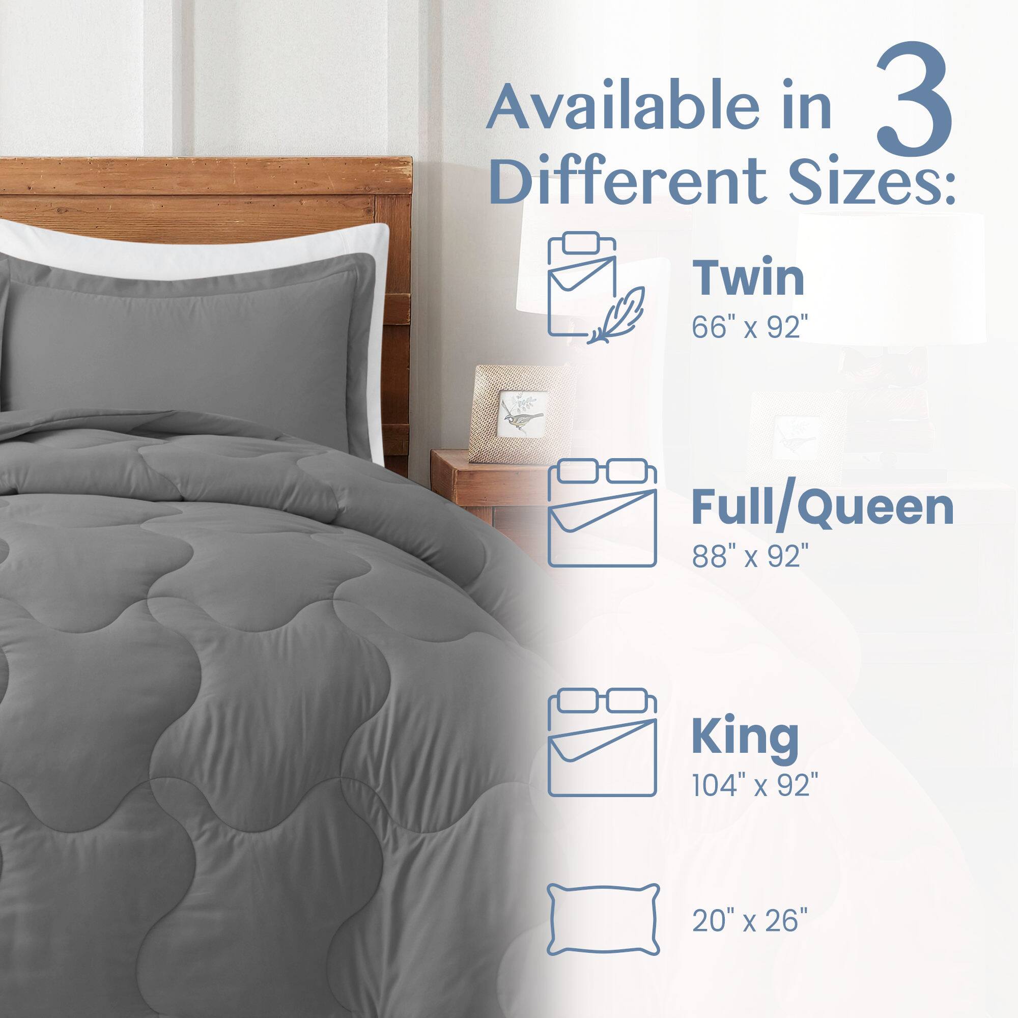Available in 3 Different Sizes: Twin 66" X 92" Full/Queen 88" X 92" King 104" X 92" 20" X 26"