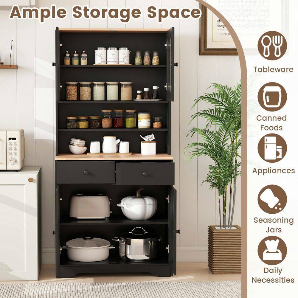 Ample Storage Space

- Tableware
- Canned Foods
- Appliances
- Seasoning Jars
- Daily Necessities