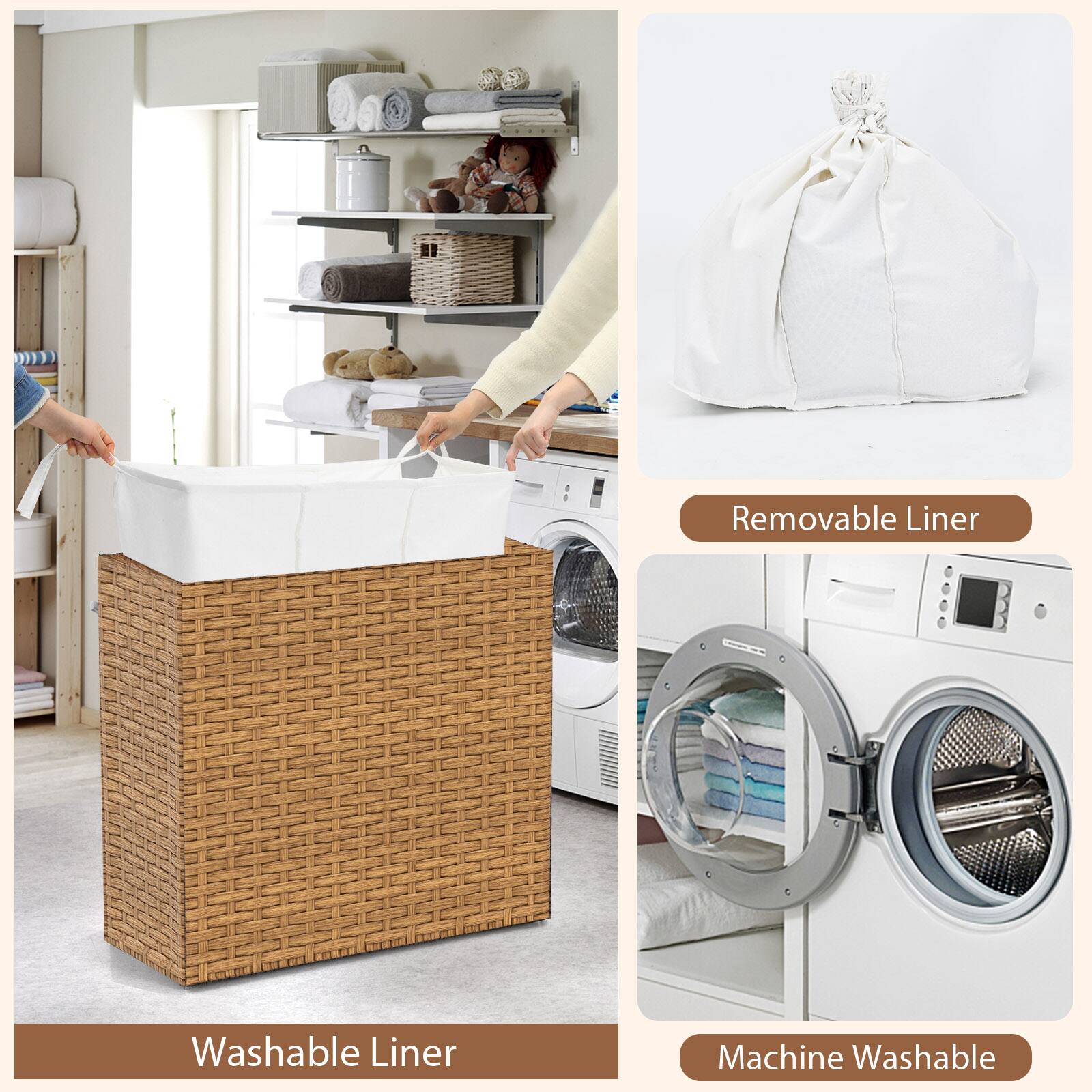 - Removable Liner
- Washable Liner
- Machine Washable