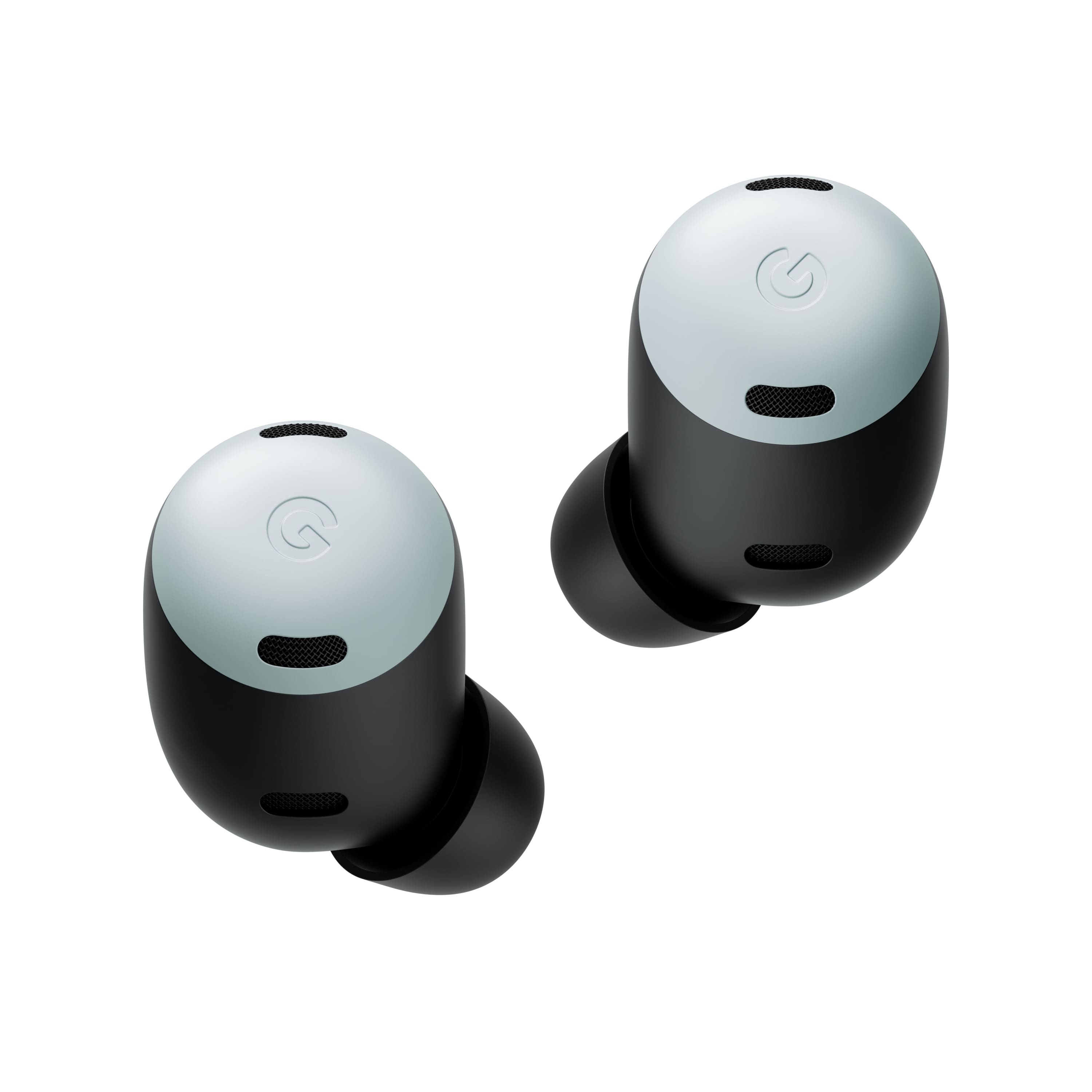 Left. Google - Geek Squad Certified Refurbished Pixel Buds Pro True Wireless Noise Cancelling Earbuds - Fog.
