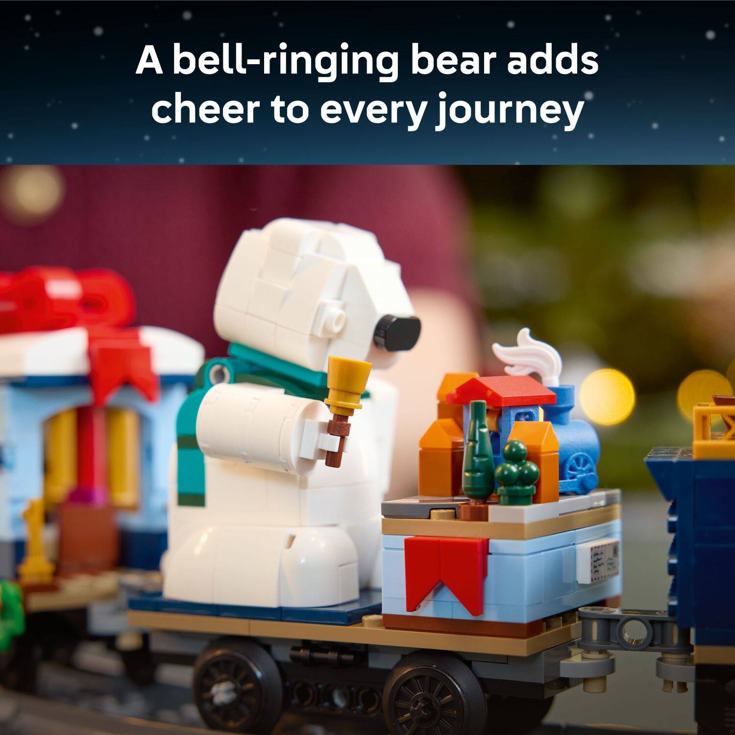 A bell-ringing bear adds cheer to every journey