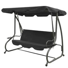 vidaXL - Swing Bench PVC-coated fabric, powder-coated steel - Anthracite