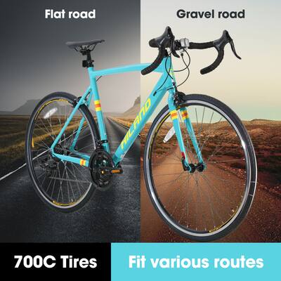 HILAND 700C Road Bike 14 Speed Aluminum Alloy Frame Road Bicycle HILAND 700C Road Bike 14 Speed Aluminum Alloy Frame Road Bicycle