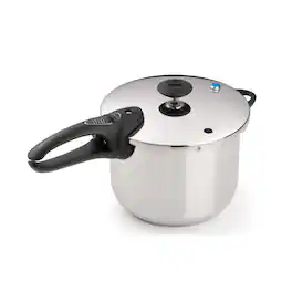 Presto - 6 Quart Pressure Cooker, Dishwasher Safe, Tri Clad Base - Stainless Steel