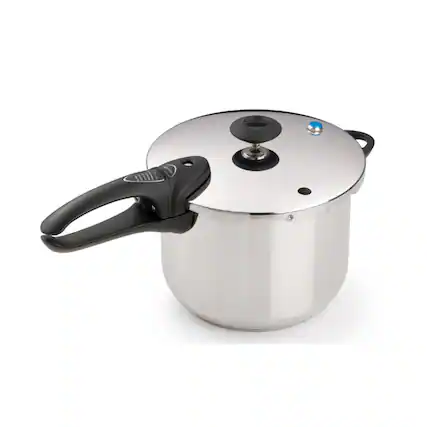 Front. Presto - Presto 6 Quart Stainless Steel Pressure Cooker, Dishwasher Safe, Tri Clad Base - Stainless Steel.
