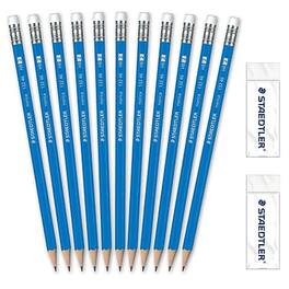 Staedtler - Norica Pre-Sharpened Wooden Pencil with Block Erasers, #2 Medium Lead, 500/Pack (13246C500)