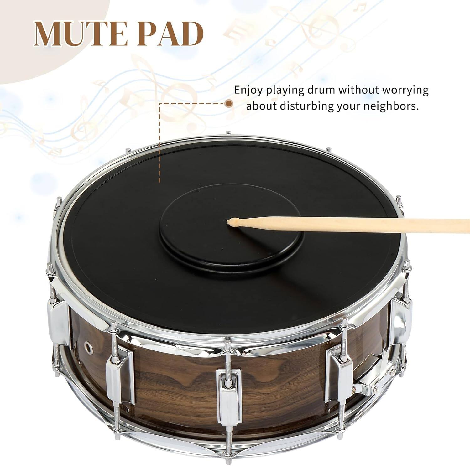 MUTE PAD

Enjoy playing drum without worrying about disturbing your neighbors.