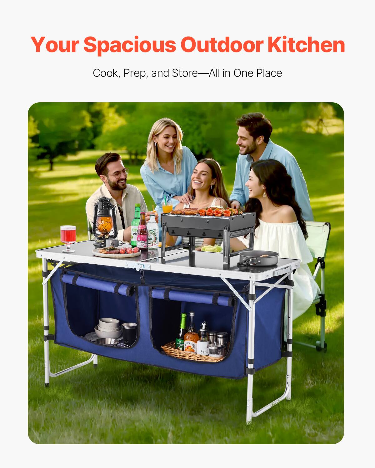 Your Spacious Outdoor Kitchen Cook, Prep, and Store—All in One Place