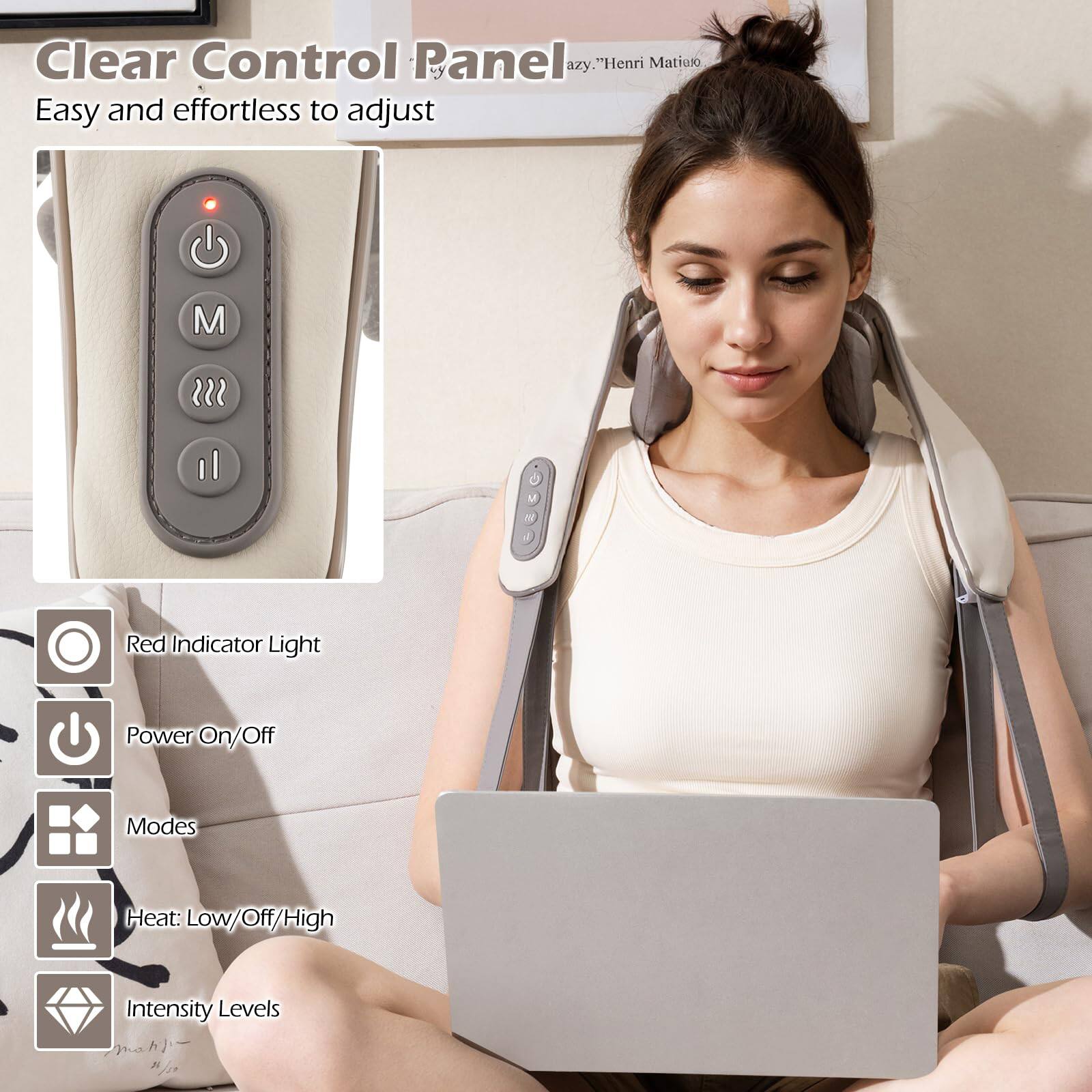 Clear Control Panel  
Easy and effortless to adjust  

- Red Indicator Light  
- Power On/Off  
- Modes  
- Heat: Low/Off/High  
- Intensity Levels  

"azy." Henri Matiéo