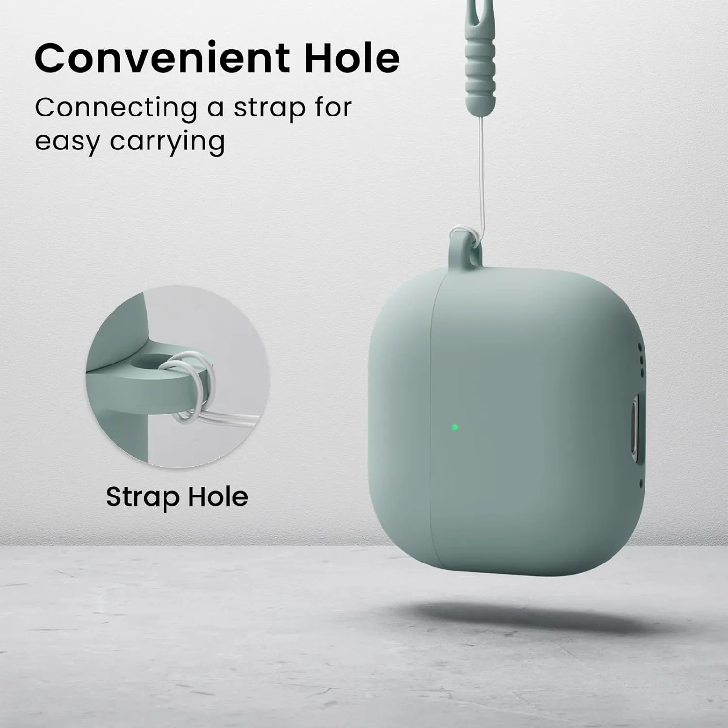Convenient Hole  
Connecting a strap for easy carrying  

Strap Hole