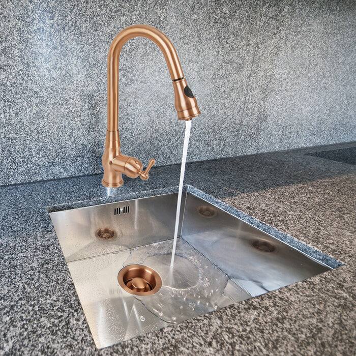 Alt View 3. Akicon - Akicon Brass Kitchen Sink Garbage Disposal Flange Stopper One Size Rim for 3-1/2 in. Drain Hole in Copper - Copper.