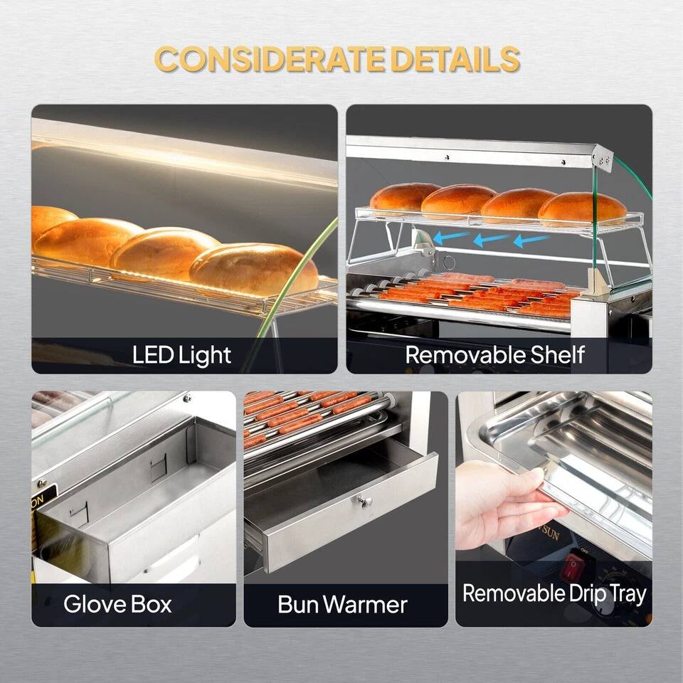 CONSIDERATE DETAILS

- LED Light
- Removable Shelf
- Glove Box
- Bun Warmer
- Removable Drip Tray