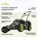SUNJOE 14-INCH CORDLESS LAWN MOWER
- SAFETY LOCK BUTTON
- 3-POSITION HEIGHT ADJUSTMENT LEVER
- SAFETY KEY + CHARGE SOCKET
- SWITCH LEVER
- 600W BRUSHLESS MOTOR
- 14-INCH STEEL BLADE
- 10.6-GALLON GRASS COLLECTION BAG