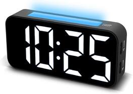 FINEAK - Loud Alarm Clocks for Bedrooms Heavy Sleepers - Black