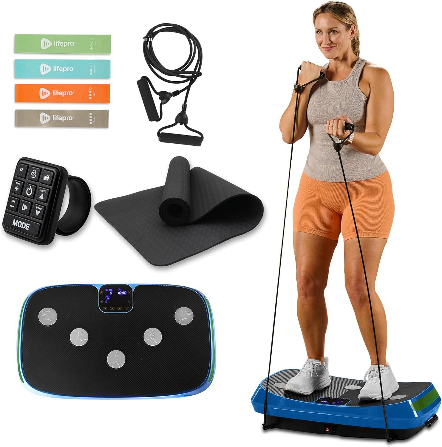 LifePro - Rumblex 4D Vibration Plate – Triple Motor Whole Body Platform for Fitness, Recovery & Weight Loss - Blue price history on PriceWatchPro