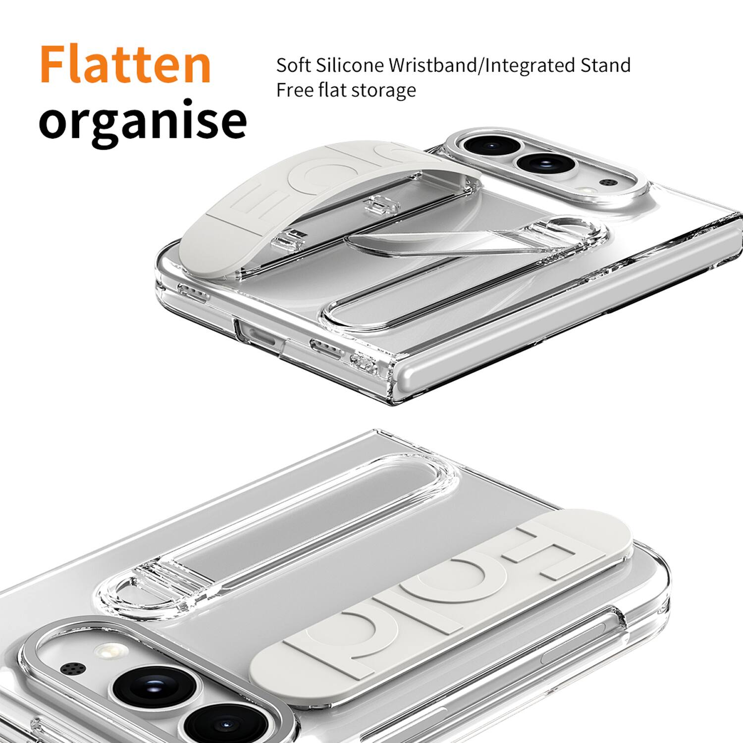 Flatten Soft Silicone Wristband/Integrated Stand Free flat storage organise