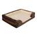 Angle. PetMaker - Orthopedic Dog Bed with Bolster - Brown.