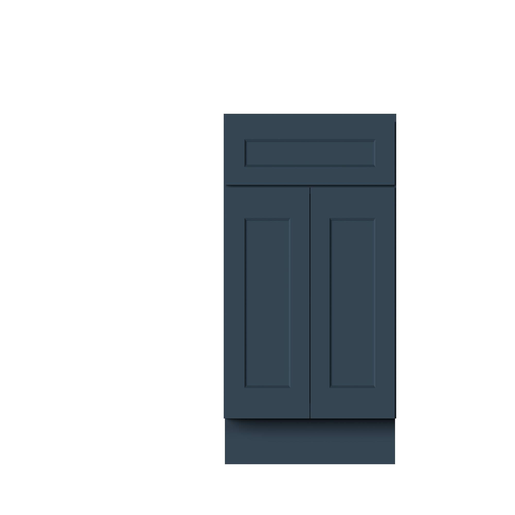 Alt View 1. Boyel Living - 27-in W x 34.5-in H x 24-in D Shaker RTA Kitchen Base Cabinet with Soft-Close - Charcoal Blue.