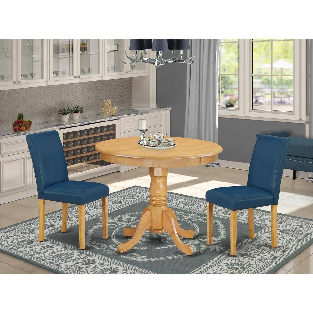 Left. East West Furniture - Dining Room Set Oak - Brown.